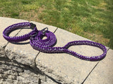 6 ft. Purple Reflective Paracord Dog Leash with Matching Collar