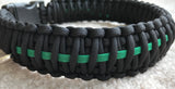 Thin Green Line, Paracord Dog Collar