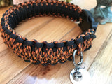 Halloween Black & Leopard King Cobra Paracord Dog Collar