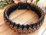 Halloween Black & Leopard King Cobra Paracord Dog Collar