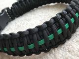 Thin Green Line, Paracord Dog Collar