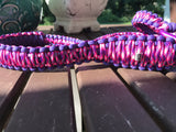 Paracord Dog Leash, 4ft. Purple & Purplicious with Purple Carabiner