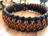 Halloween Black & Leopard King Cobra Paracord Dog Collar