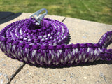 6 ft. Purple Reflective Paracord Dog Leash with Matching Collar