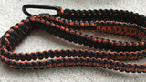 6ft. Paracord Dog Leash, Black & Orange with a Black Carabiner