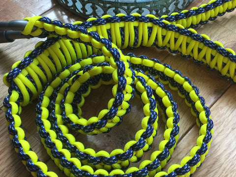 Blue and Yellow Paracord Dog Leash