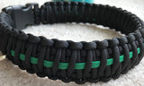 Thin Green Line, Paracord Dog Collar