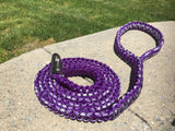 6 ft. Purple Reflective Paracord Dog Leash with Matching Collar