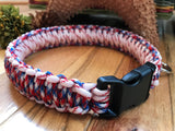 Paracord 4th of July, Red White and Blue Celebration Dog Collar
