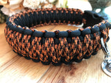 Halloween Black & Leopard King Cobra Paracord Dog Collar