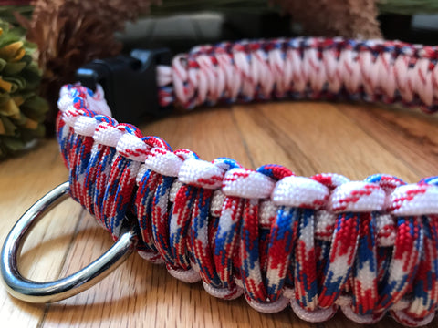 Paracord 4th of July, Red White and Blue Celebration Dog Collar