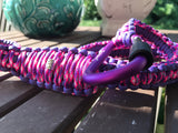 Paracord Dog Leash, 4ft. Purple & Purplicious with Purple Carabiner