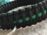 Thin Green Line, Paracord Dog Collar